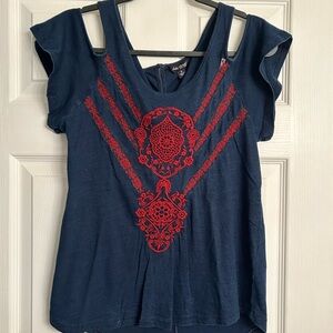 Lucky Brand Women’s Cold Shoulder Top